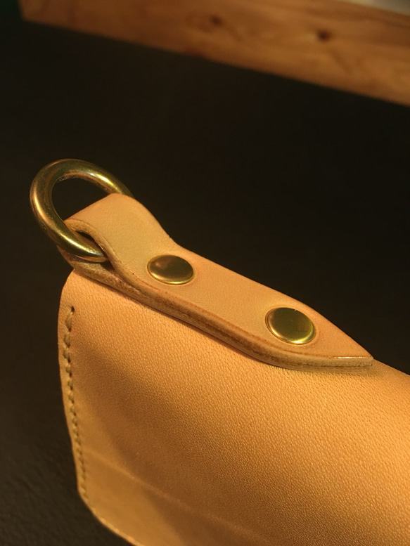 Round fastener long wallet【Beige】 3枚目の画像