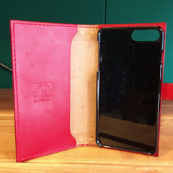 【iPhone6〜7】Geometric iPhone case【Red×Antique】 4枚目の画像