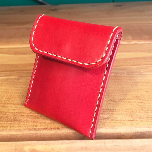 Plain compact ashtray【Red×Beige】 2枚目の画像