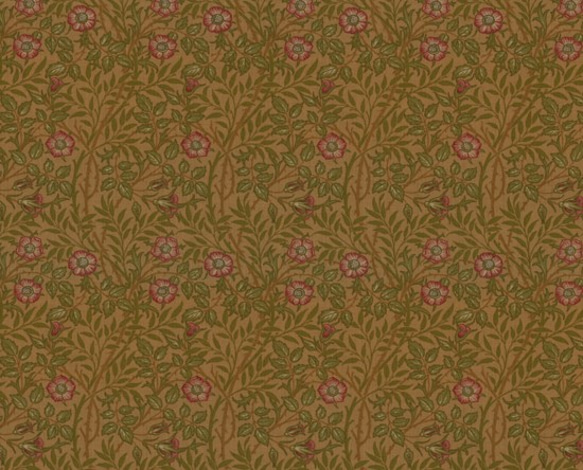 [moda] Sweet Briar/William Morris/cotton sheeting fabric/棕色 第1張的照片