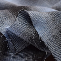 SALE! [有機棉] 色織柔軟斜紋布/Ombre 格紋/抓絨/日本製造/布料 第4張的照片