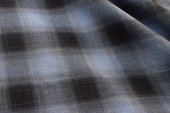 SALE! [有機棉] 色織柔軟斜紋布/Ombre 格紋/抓絨/日本製造/布料 第5張的照片
