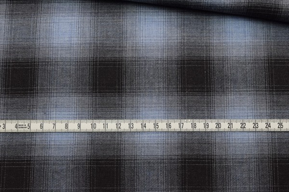 SALE! [有機棉] 色織柔軟斜紋布/Ombre 格紋/抓絨/日本製造/布料 第8張的照片