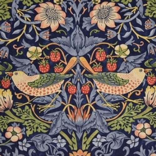 50cm【英国ウィリアムモリス】いちご泥棒/Strawberry Thief/コットン