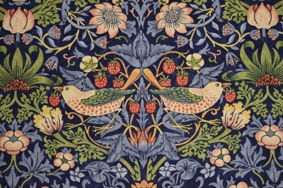 50cm【英国ウィリアムモリス】いちご泥棒/Strawberry Thief/コットン