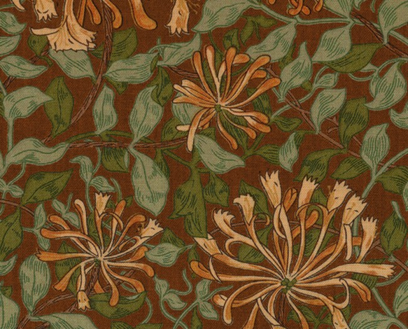 [moda] Moda/honeysuckle/William Morris/cotton sheeting fabric/棕色 第1張的照片