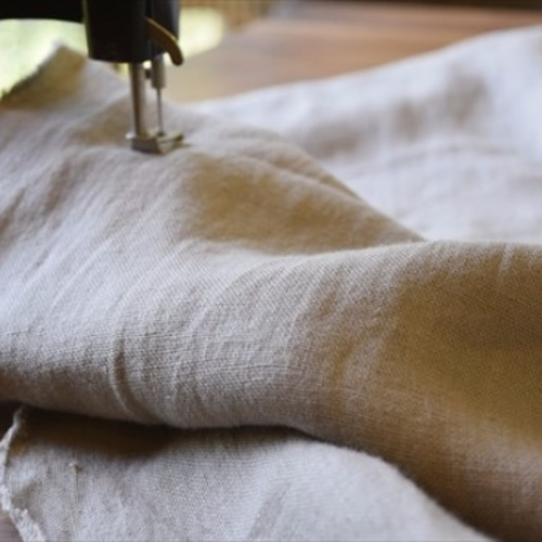 50cm 【イタリア製リネン】麻100%/無地/柔らかリネン生地/広幅/モカ  