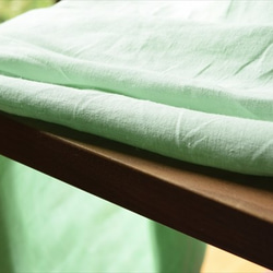 [40亞麻] 100％亞麻/亞麻洗衣機織物/單色/寬/淺綠色 第4張的照片