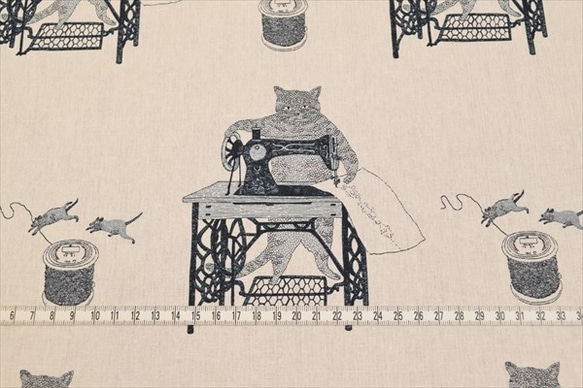 [Naoya Hata] Naoya Hata / 縫紉機和貓 / 縫紉貓 / 棉麻織物 / 帆布 / 生成 第7張的照片