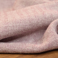 50厘米[設得蘭羊毛]亞麻羊毛面料/人字紋/日本製/秋冬/紫色 第1張的照片