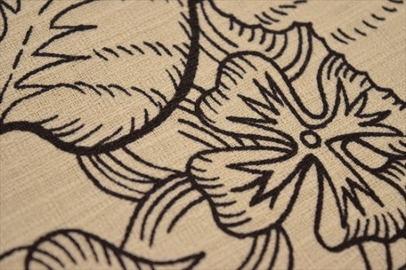 【HOKKOH】奇妙森林（奇妙的森林）/鳥·植物圖案/香草編織/棉織物/創作 第4張的照片