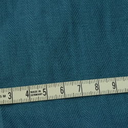 50cm [日本亞麻布]高品質彩色亞麻布/人字形編織/單色/天然材料/藍色 第7張的照片