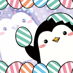 許願寶貝-明信片*4-彩繪蛋企鵝 第1張的照片
