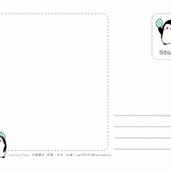 許願寶貝-明信片*4-彩繪蛋企鵝 第2張的照片