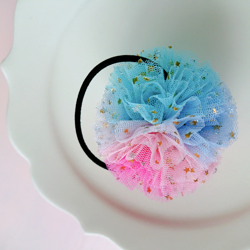 600円～☆ハンドメイド☆チュール☆ポンポン☆ヘアゴム