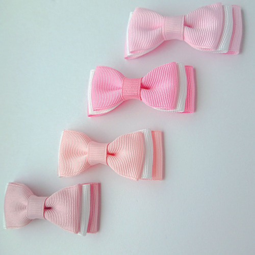 選べる☆2個セット上品な重ねリボン♡上質のグログランリボン