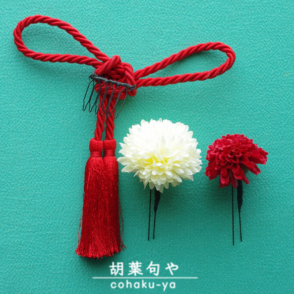 和の髪かざり　葉胡ぶらいど　haco-br04 4枚目の画像