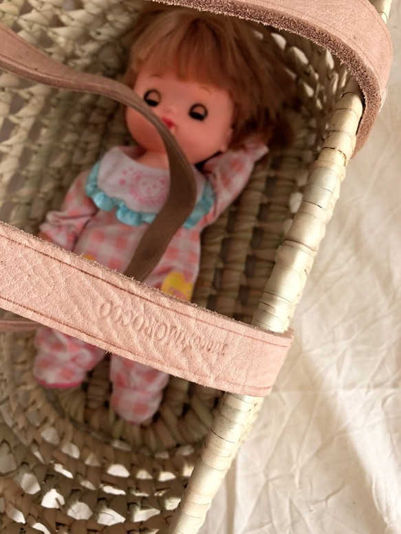 おままごとかごベッドandリバティとふかふか素材のお人形の冬用ブランケット 6枚目の画像