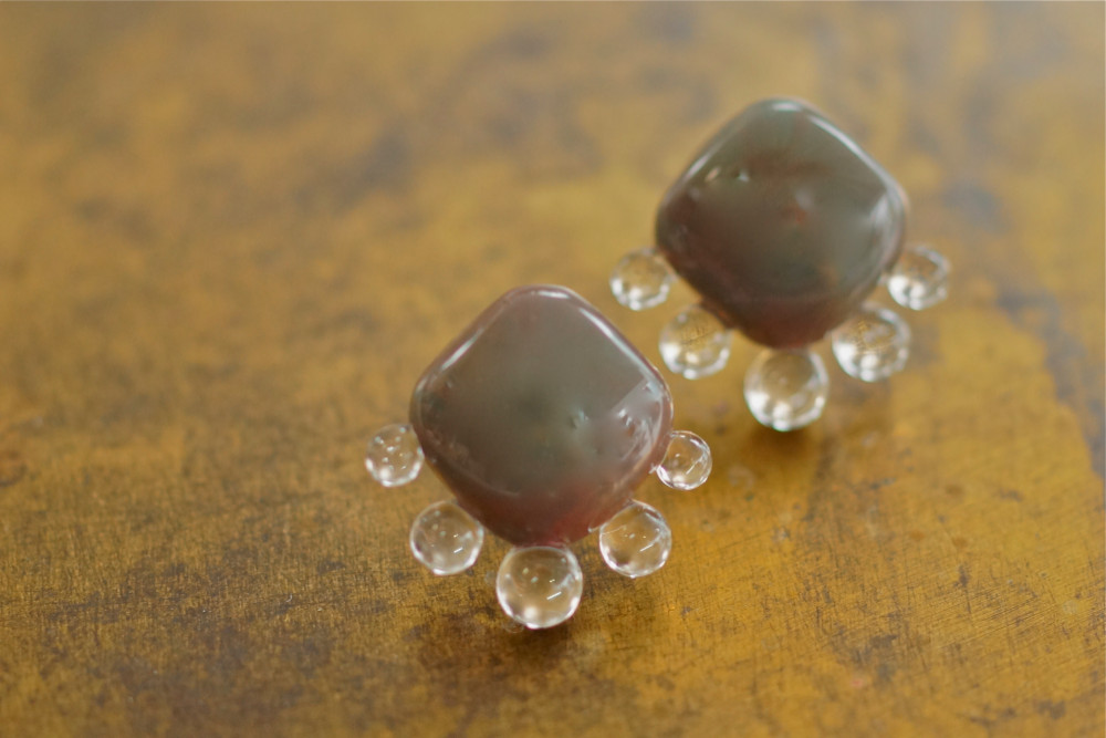 【時シラズ】耐熱ガラスピアス　タイプB-n