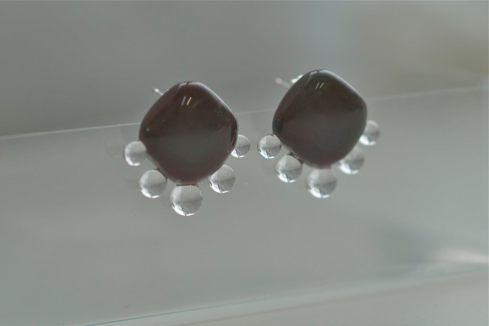 【時シラズ】耐熱ガラスピアス　タイプB-n