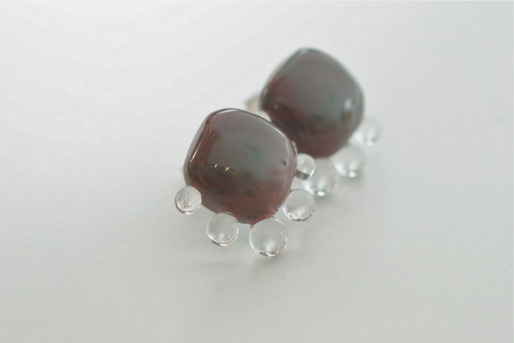 【時シラズ】耐熱ガラスピアス　タイプB-n