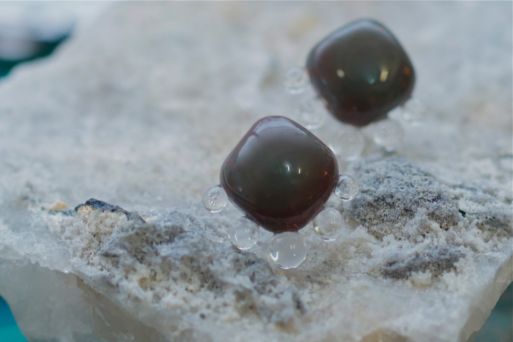 【時シラズ】耐熱ガラスピアス　タイプB-n