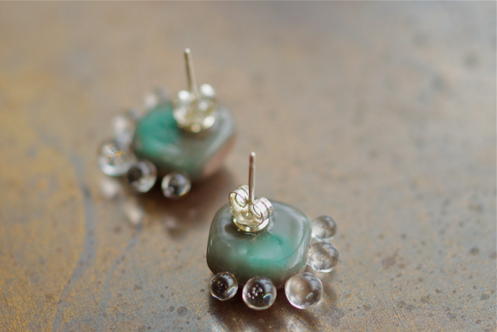 【時シラズ】耐熱ガラスピアス　タイプB-n