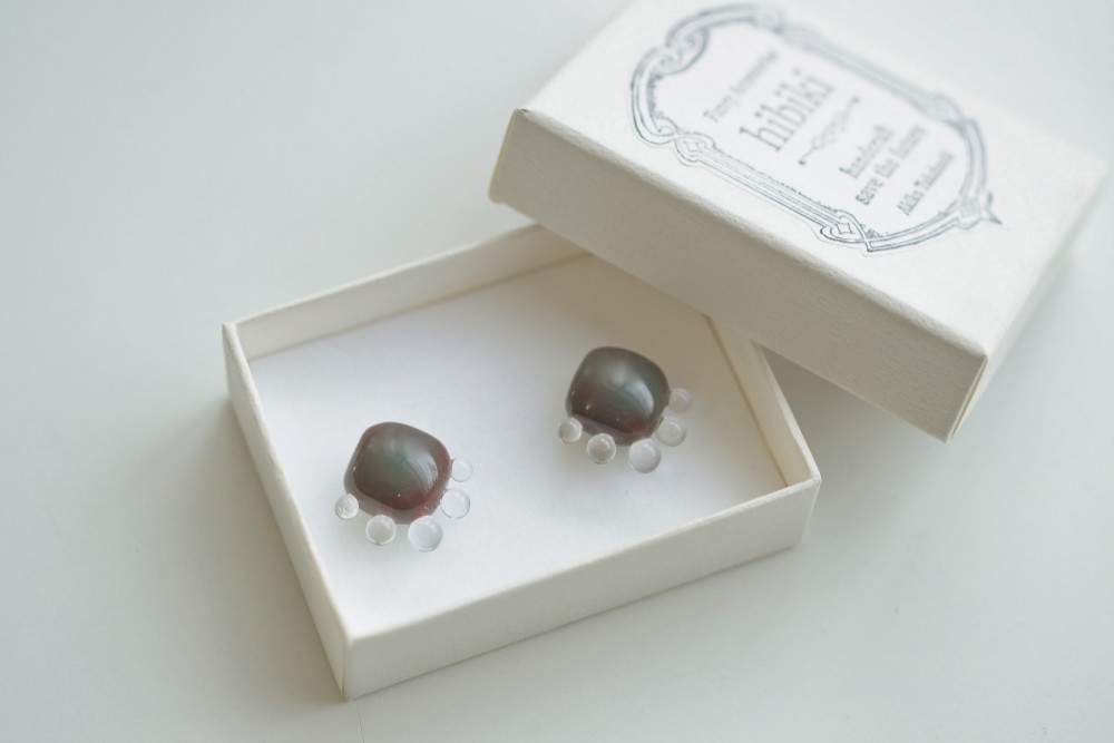 【時シラズ】耐熱ガラスピアス　タイプB-n