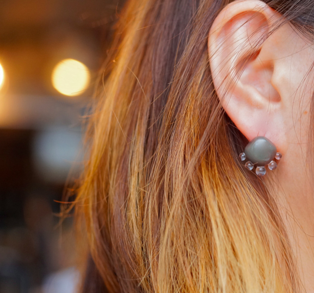 【時シラズ】耐熱ガラスピアス　タイプB-n