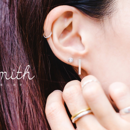 WE11DONE spike ドロップピアス　シルバー Silver Spike Hoop Earrings by We11done on Sale