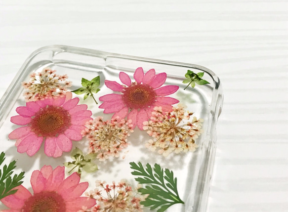 そこHEI〜iPhone 6 / 6S押し花の電話シェル 3枚目の画像