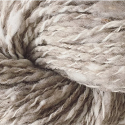 ⑦ 手紡ぎ糸　メリノ・コリデール　ベージュホワイト（80ｇ）5 wpi 超極太 4枚目の画像