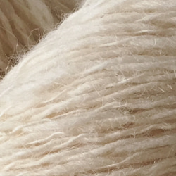 ⑥ 手紡ぎ糸　シュロプシャー　生成りホワイト（74ｇ）10-11wpi  並太 2枚目の画像