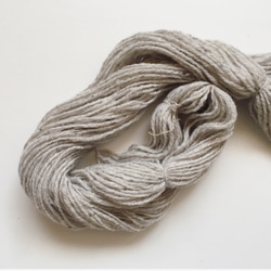 ⑬ 手紡ぎ糸　メリノ ベージュ（37ｇ）10-11 wpi 並太　 3枚目の画像