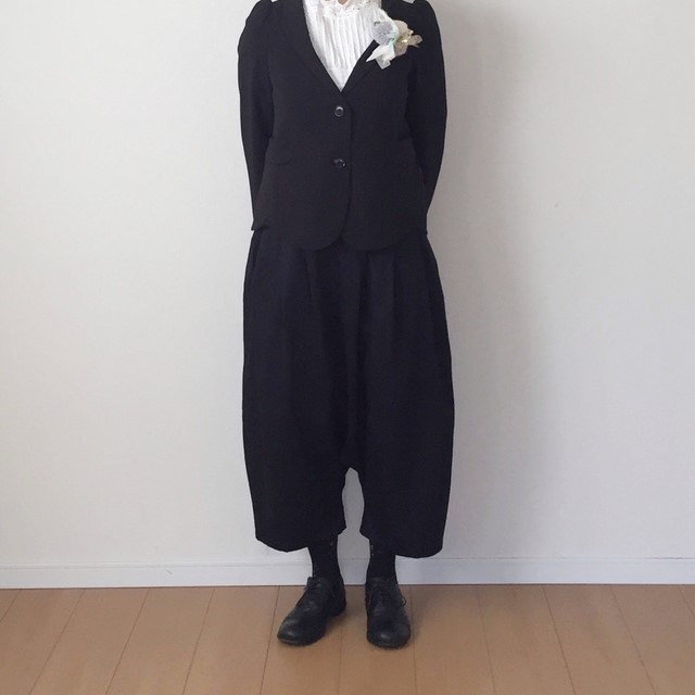 【受注製作】ワイドなバルーンパンツ ブラック