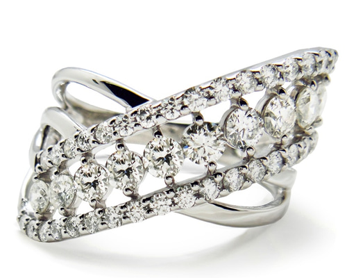 プラチナ 1.1カラット 輝き美しい ハート&キューピット