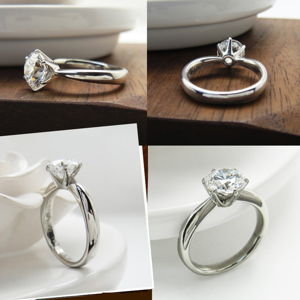 女性の憧れ 大粒 1カラット ダイヤモンド リング 最高の輝き トリプルエクセレントカット 鑑定書付 婚約指輪 4枚目の画像