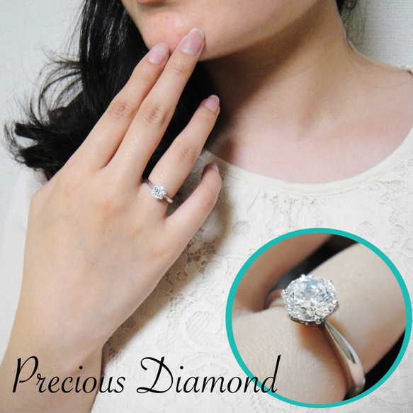 女性の憧れ 大粒 1カラット ダイヤモンド リング 最高の輝き トリプルエクセレントカット 鑑定書付 婚約指輪 5枚目の画像