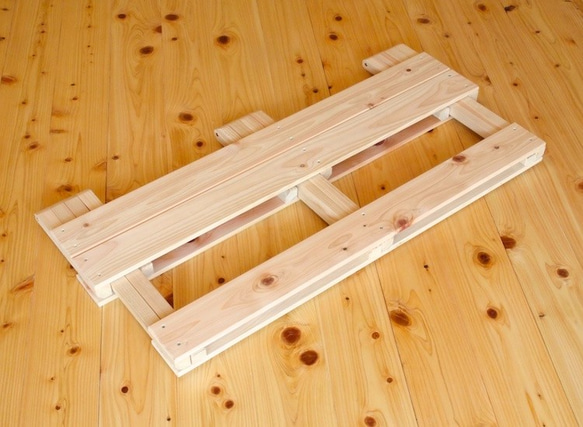 【日本檜木】木製 折疊式椅子（兩人） 第2張的照片
