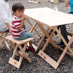 【日本檜木】木製 折疊式椅子（單人） 第3張的照片
