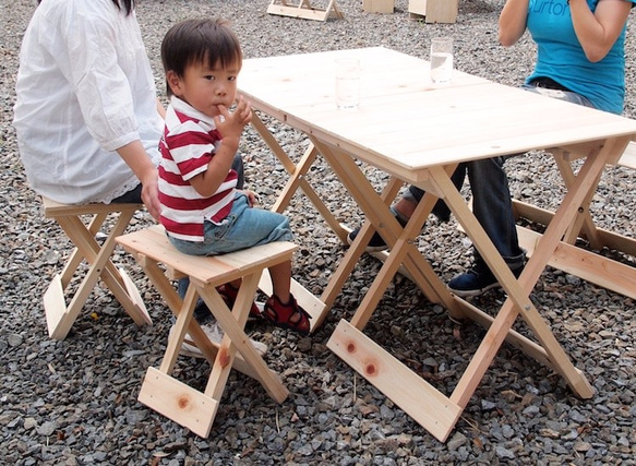 【日本檜木】木製 折疊式椅子（單人） 第3張的照片