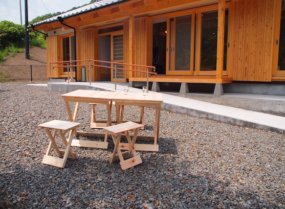 【日本檜木】木製 折疊式椅子（單人） 第5張的照片