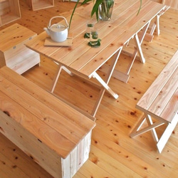 【日本檜木】木製 收納座椅（大） 第5張的照片