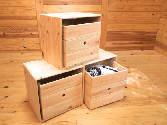 宅配ボックス檜ひのき手作り収納インテリアおもちゃ箱木製