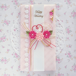 お花の洋風ご祝儀袋♡ビビッドピンク 2枚目の画像