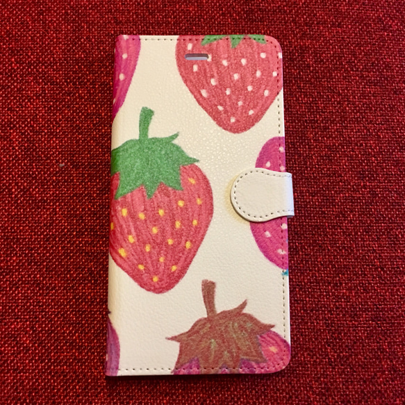 Fresh Strawberry iPhone6/6s用手帳型ケース 5枚目の画像