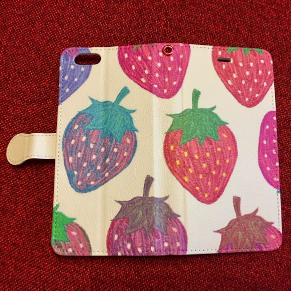 Fresh Strawberry iPhone6plus/6splus用手帳型ケース 3枚目の画像