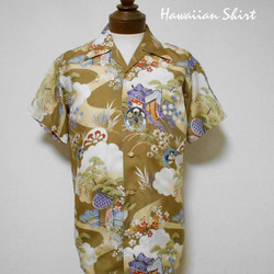 着物アロハシャツ Kimono Aloha Shirt AL-662/L 2枚目の画像
