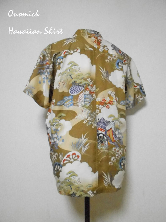 着物アロハシャツ Kimono Aloha Shirt AL-662/L 3枚目の画像