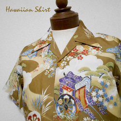 着物アロハシャツ Kimono Aloha Shirt AL-662/L 4枚目の画像